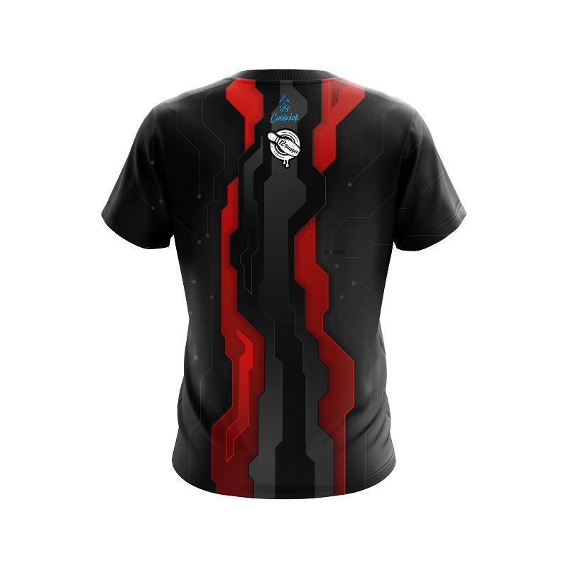 12Bagger Sport Technology Red CoolWick Bowling Jersey - Image 2
