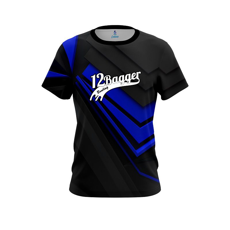 12Bagger Steaming Dynamic Blue CoolWick Bowling Jersey