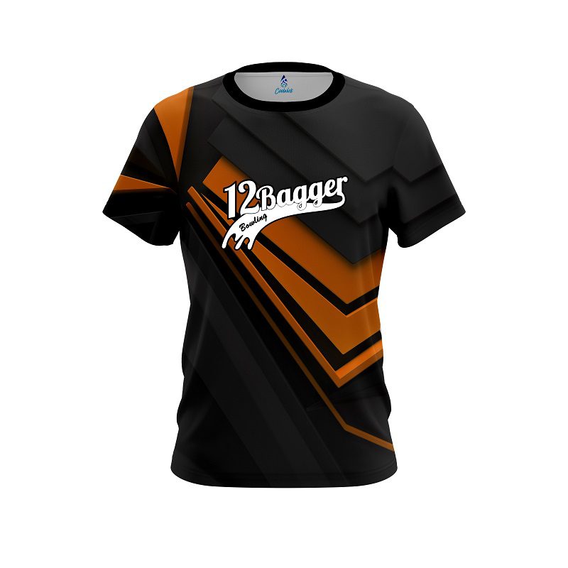 12Bagger Steaming Dynamic Orange CoolWick Bowling Jersey