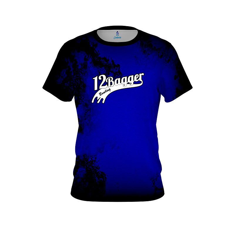 12Bagger Toxic Rugged Smoke Blue CoolWick Bowling Jersey