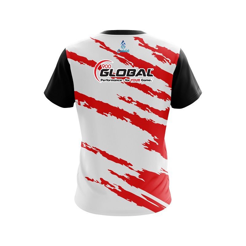 900 Global Athlete Bolt Red CoolWick Bowling Jersey - Image 2