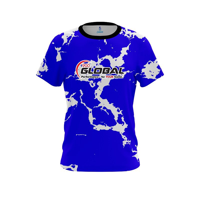 900 Global Blue Shock CoolWick Bowling Jersey