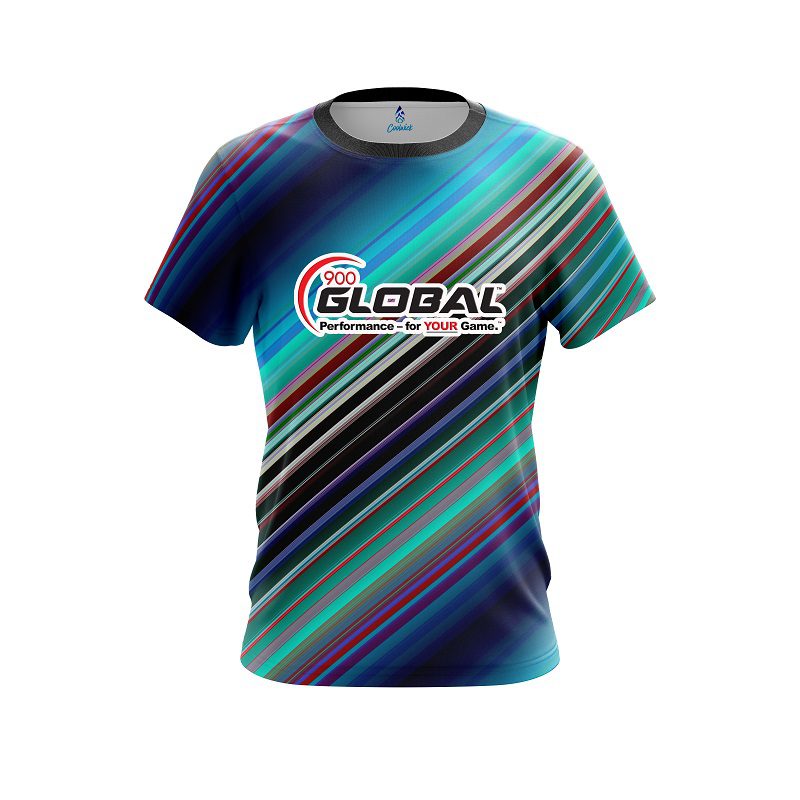 900 Global Candy Stripe CoolWick Bowling Jersey