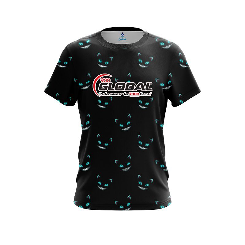 900 Global Cheshire Midnight Cat CoolWick Bowling Jersey
