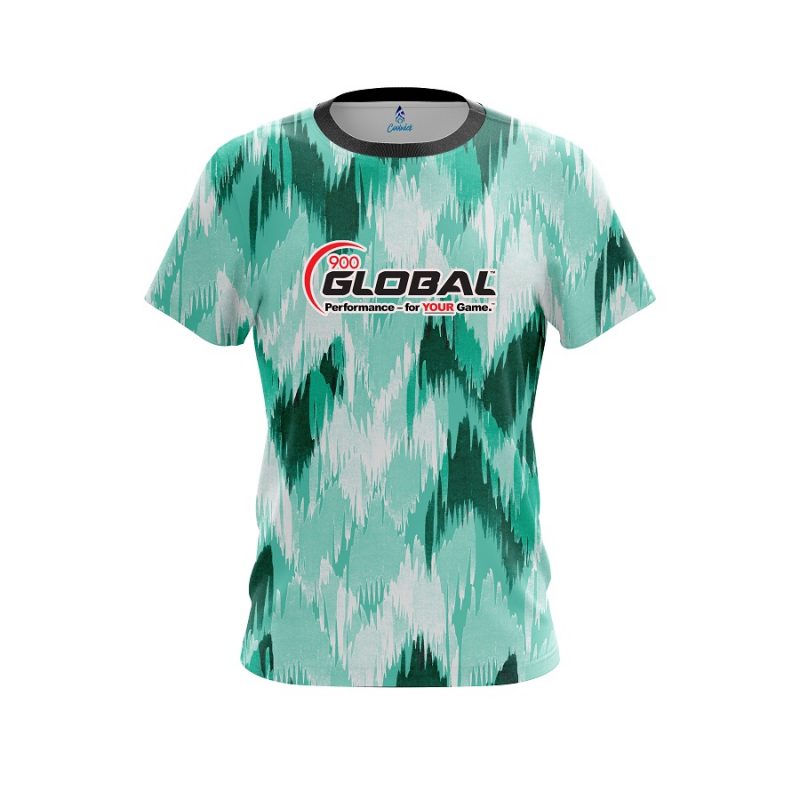900 Global Chevron Green CoolWick Bowling Jersey