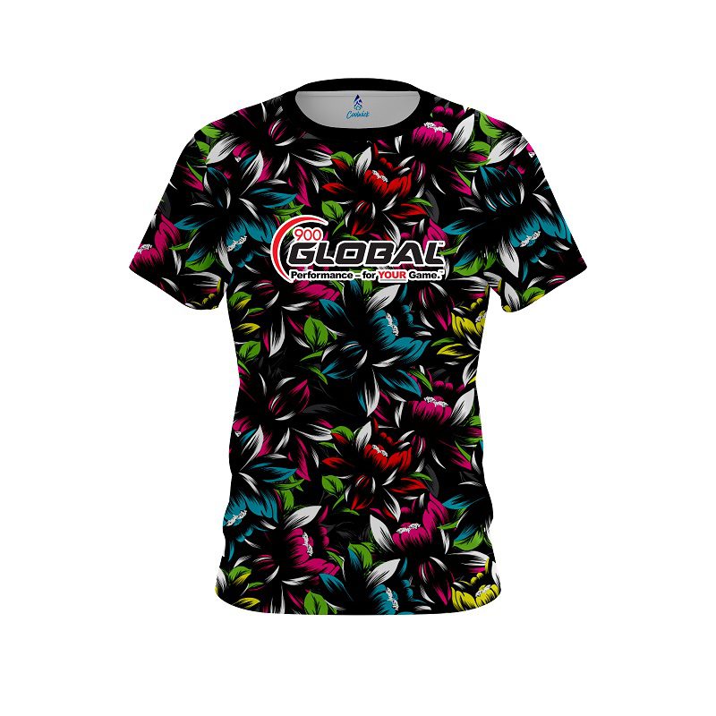 900 Global Flower Bloom CoolWick Bowling Jersey