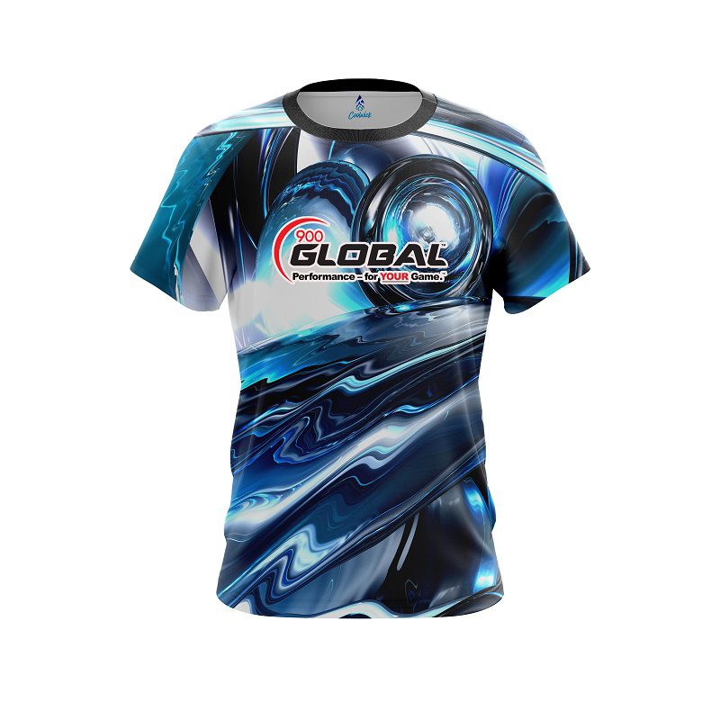 900 Global Futuristic Plasma Waves CoolWick Bowling Jersey
