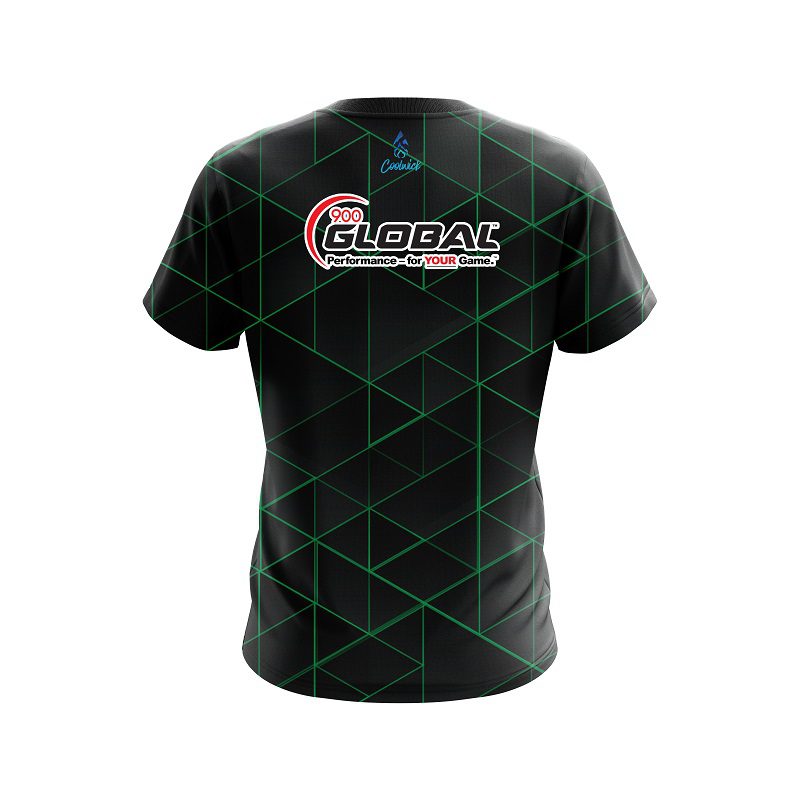900 Global Geo Green CoolWick Bowling Jersey - Image 2