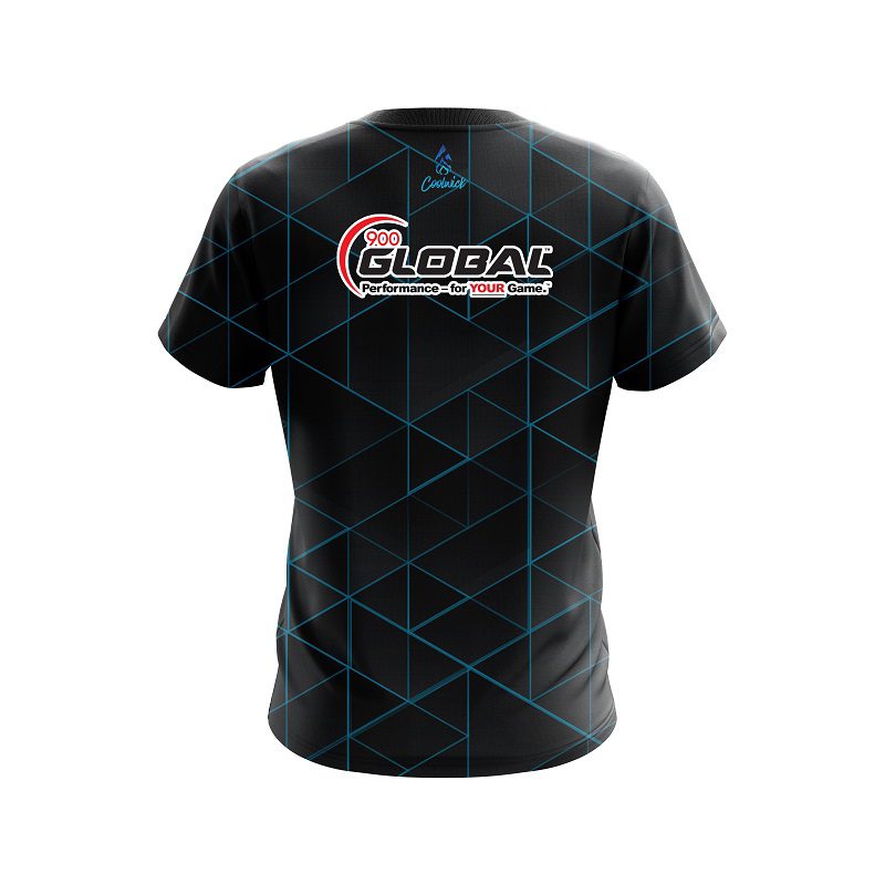 900 Global Geo Light Blue CoolWick Bowling Jersey - Image 2