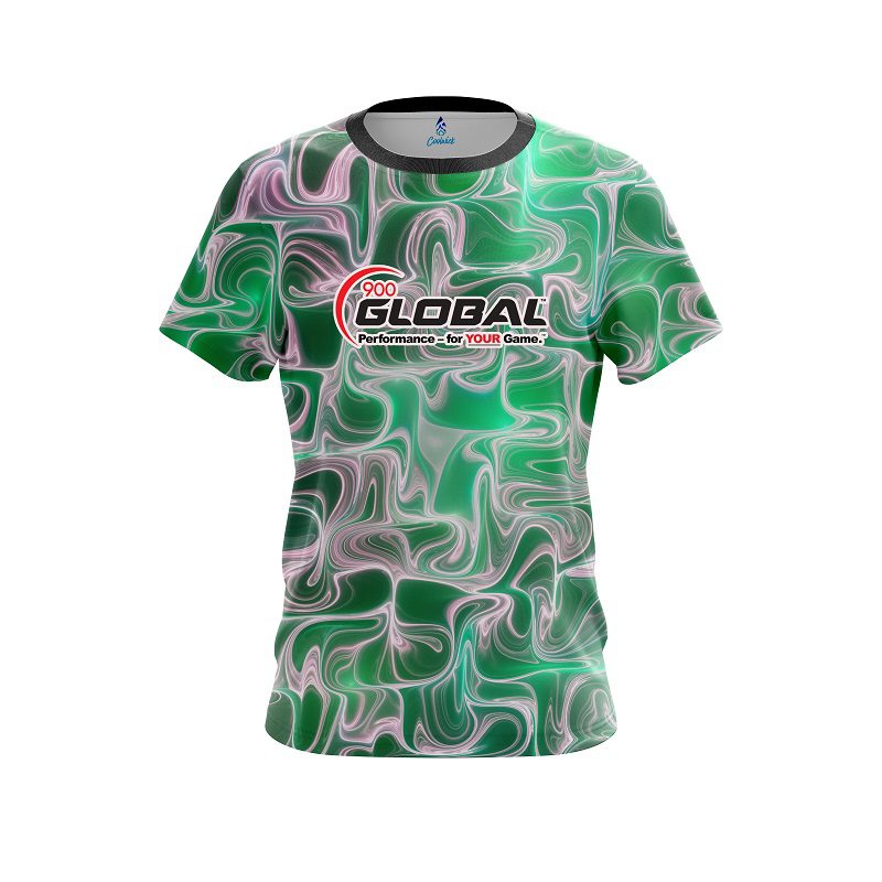 900 Global Green Exotic Motion CoolWick Bowling Jersey