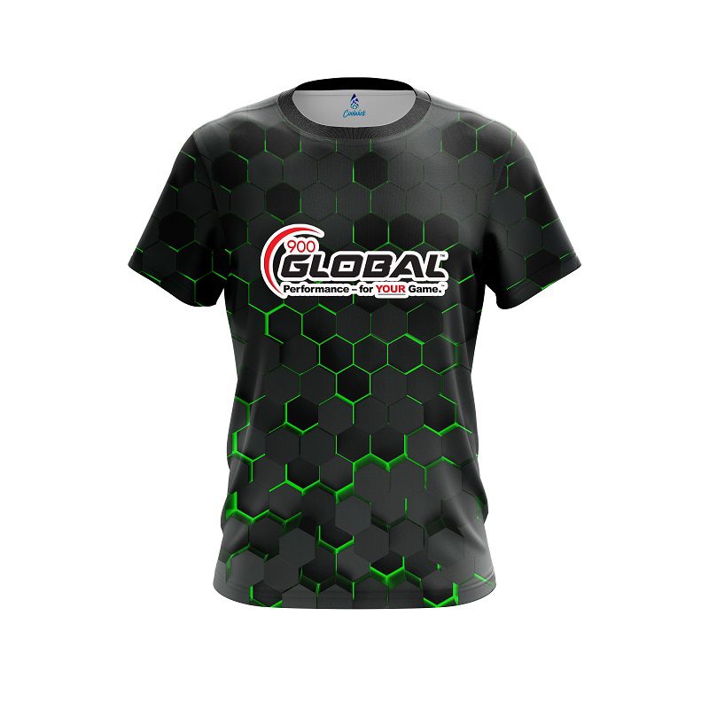 900 Global Green Honeycomb Fusion CoolWick Bowling Jersey