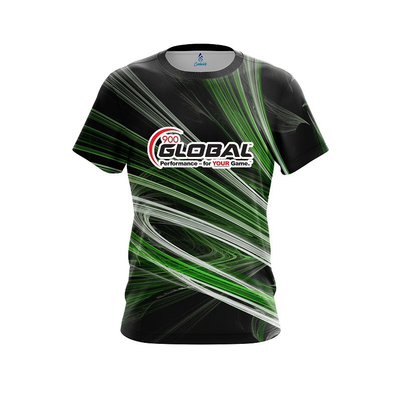 900 Global Green Motion Swirl CoolWick Bowling Jersey