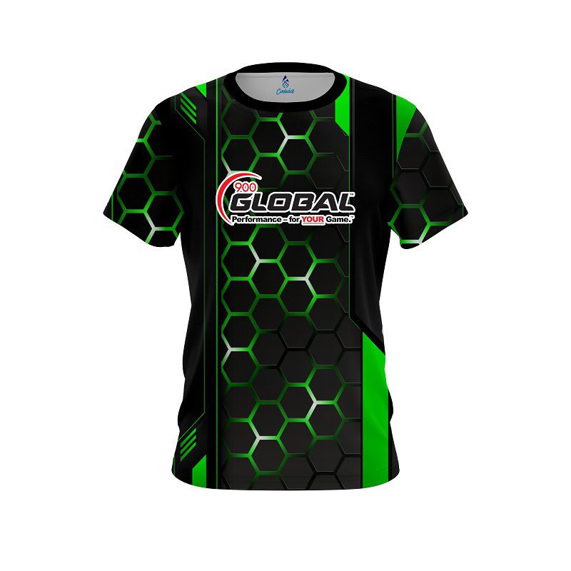 900 Global Green Steel Comb CoolWick Bowling Jersey