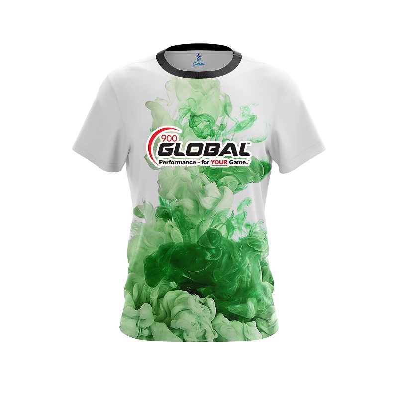 900 Global Green ink Splash CoolWick Bowling Jersey