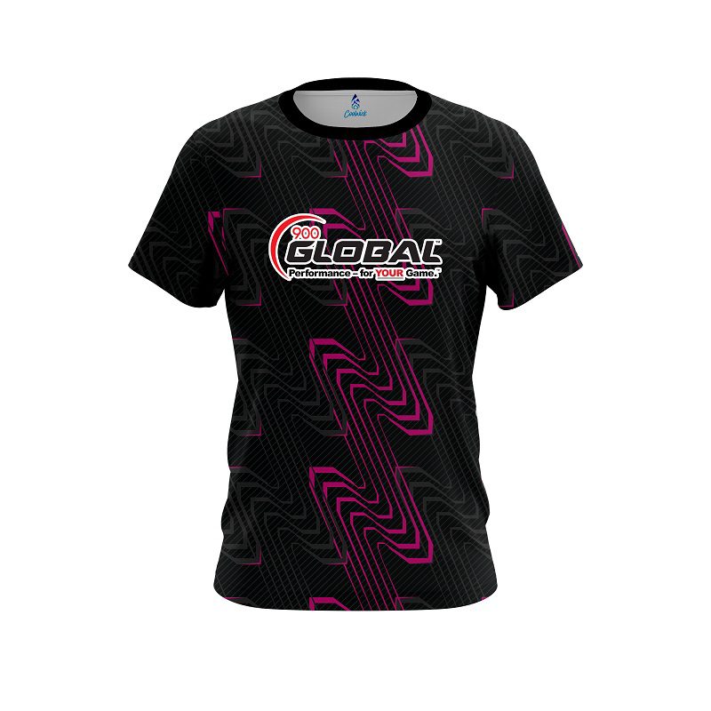 900 Global Halftone Extreme Pink CoolWick Bowling Jersey