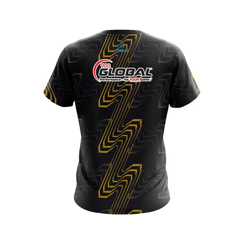 900 Global Halftone Extreme Yellow CoolWick Bowling Jersey - Image 2