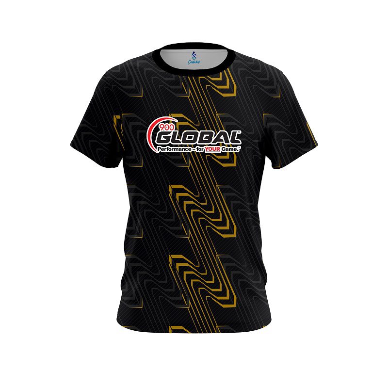 900 Global Halftone Extreme Yellow CoolWick Bowling Jersey