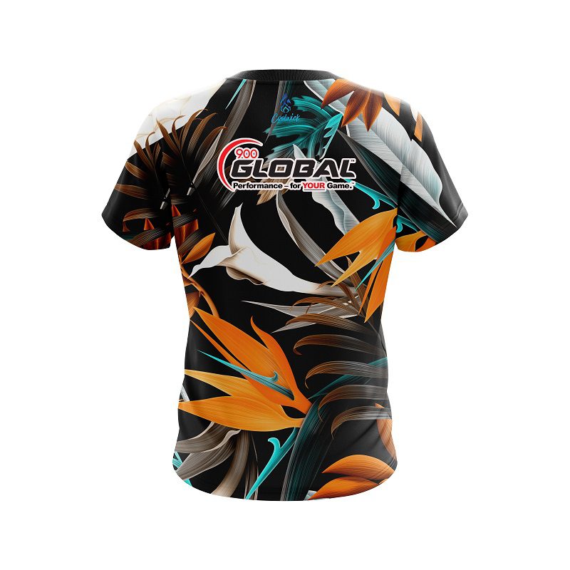 900 Global Tropical Hawaiian CoolWick Bowling Jersey - Image 2