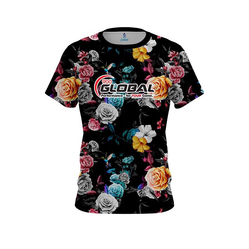 900 Global Hummingbird Watercolor Art CoolWick Bowling Jersey