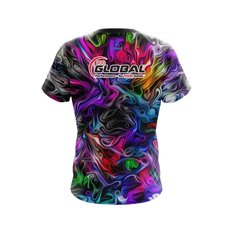 900 Global Liquid Hypno Swirl CoolWick Bowling Jersey - Image 2