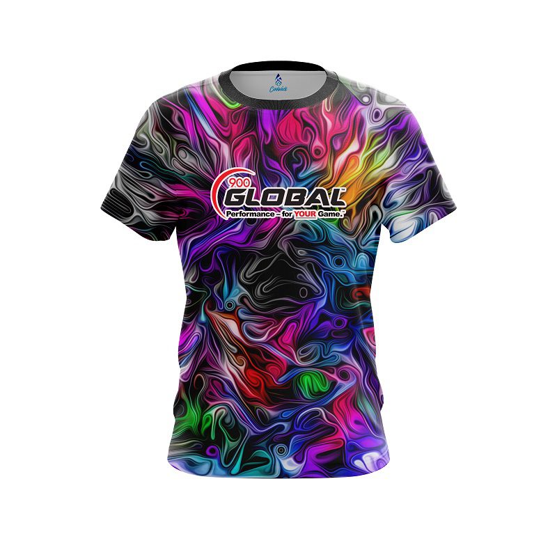 900 Global Liquid Hypno Swirl  CoolWick Bowling Jersey