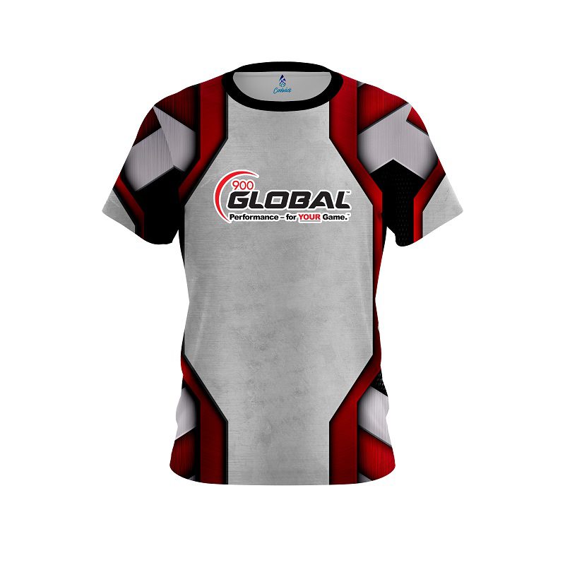 900 Global Iron Red CoolWick Bowling Jersey