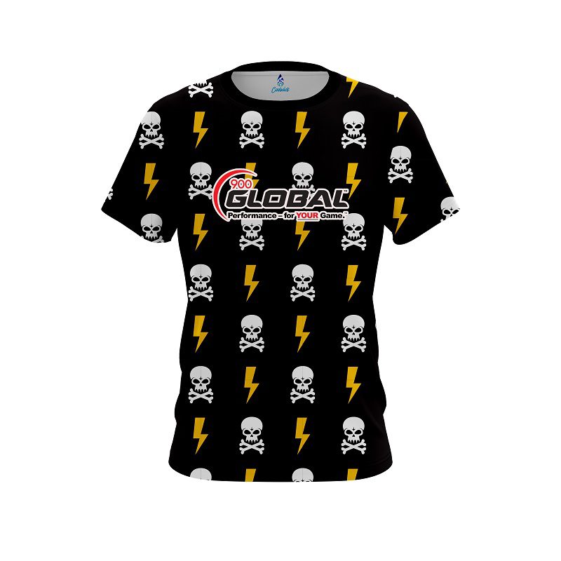 900 Global Lightning Skull CoolWick Bowling Jersey