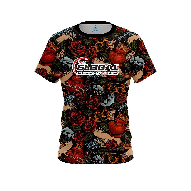 900 Global Love Kills  CoolWick Bowling Jersey