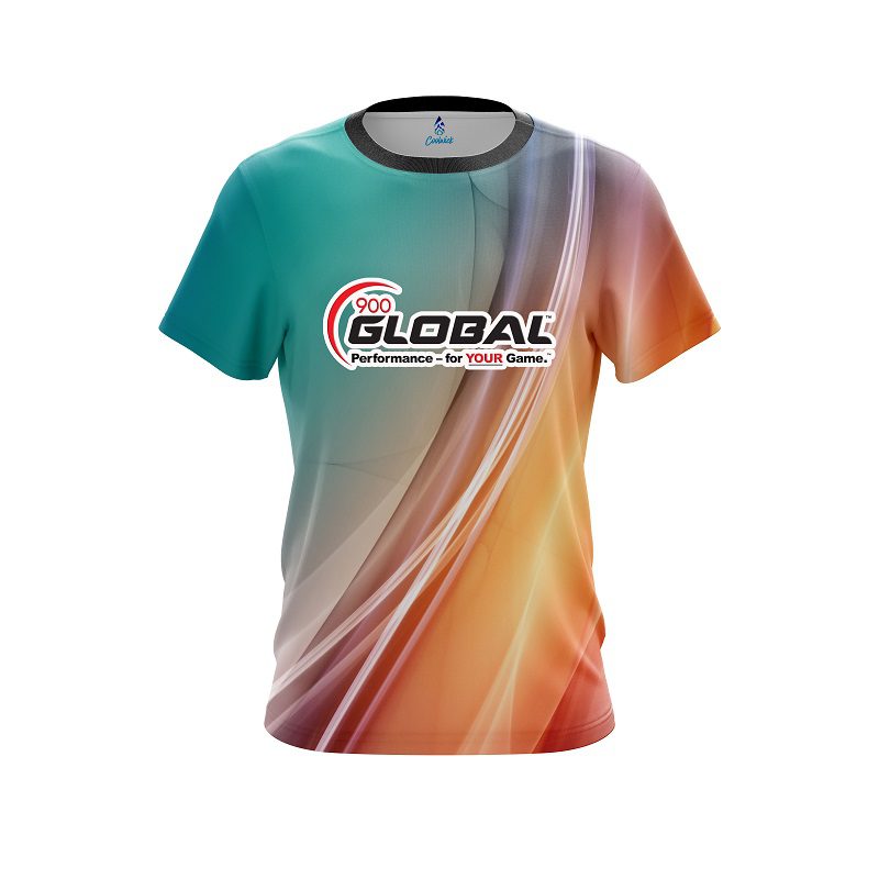 900 Global Multi Color Swirl CoolWick Bowling Jersey