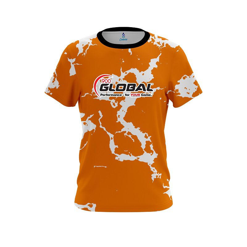 900 Global Orange Shock CoolWick Bowling Jersey