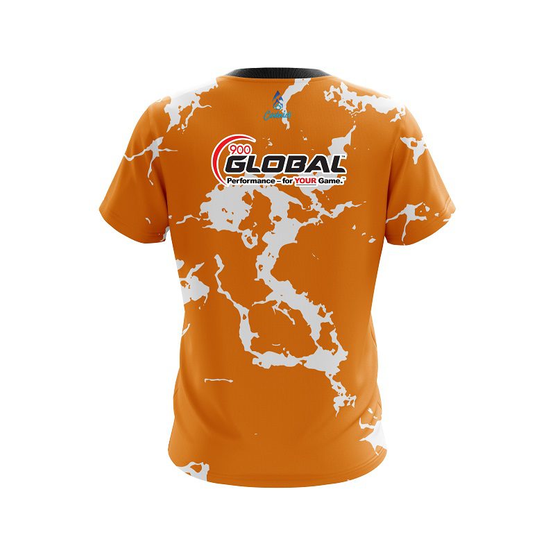 900 Global Orange Shock CoolWick Bowling Jersey - Image 2