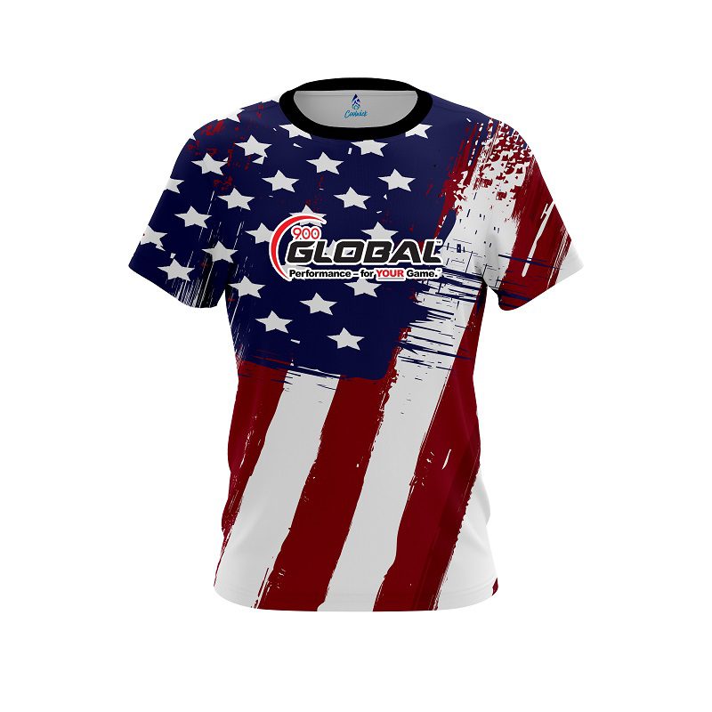 900 Global Painted Flag CoolWick Bowling Jersey