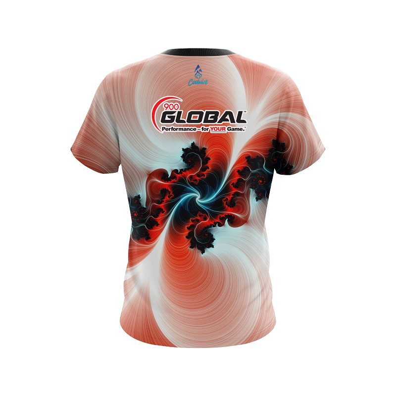 900 Global Peach Motion Vortex CoolWick Bowling Jersey - Image 2