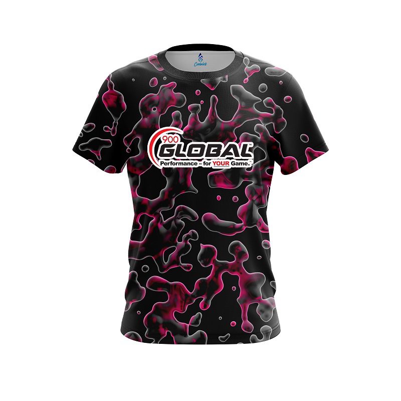 900 Global Pink Flowing Fluid CoolWick Bowling Jersey