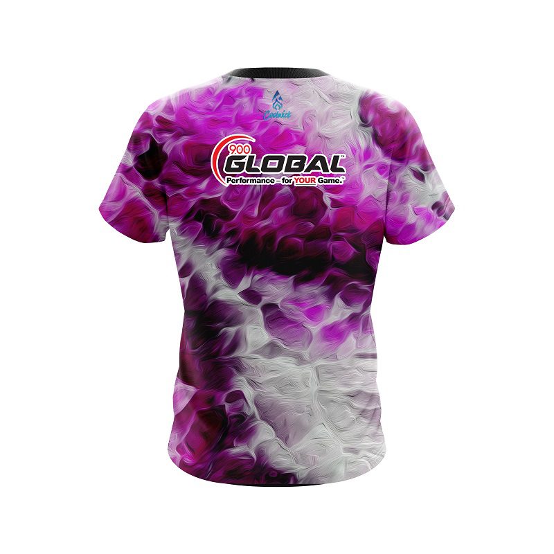 900 Global Pink Marble Onyx CoolWick Bowling Jersey - Image 2