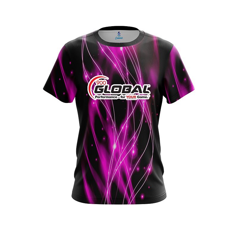 900 Global Pink Spiral Waves CoolWick Bowling Jersey