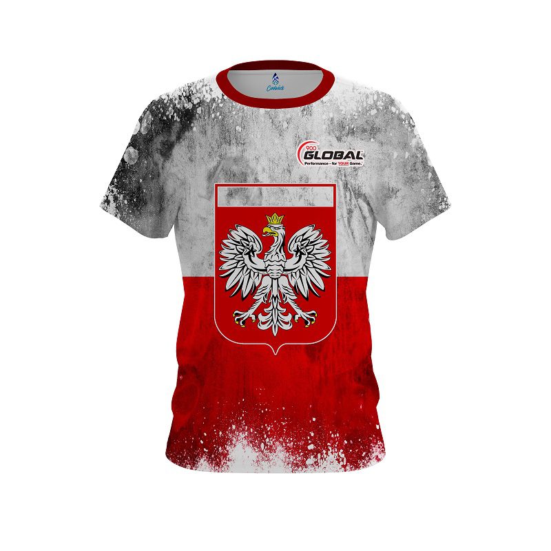 900 Global Poland Flag CoolWick Bowling Jersey