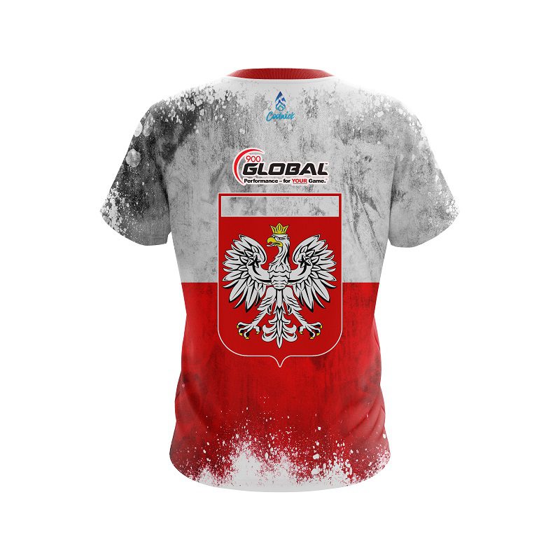 900 Global Poland Flag CoolWick Bowling Jersey - Image 2