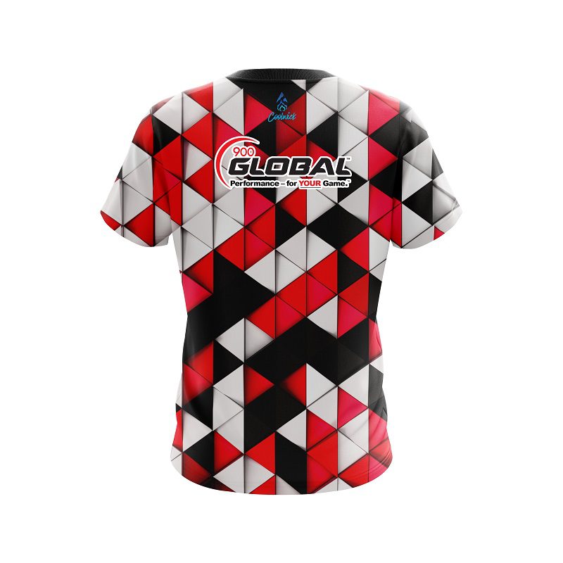900 Global Prism Red CoolWick Bowling Jersey - Image 2