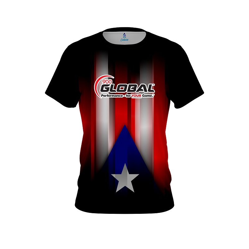 900 Global Puerto Rico Flag CoolWick Bowling Jersey