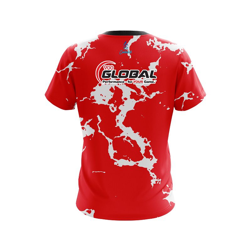 900 Global Red Shock CoolWick Bowling Jersey - Image 2