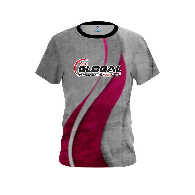 900 Global Rough Edges Pink CoolWick Bowling Jersey