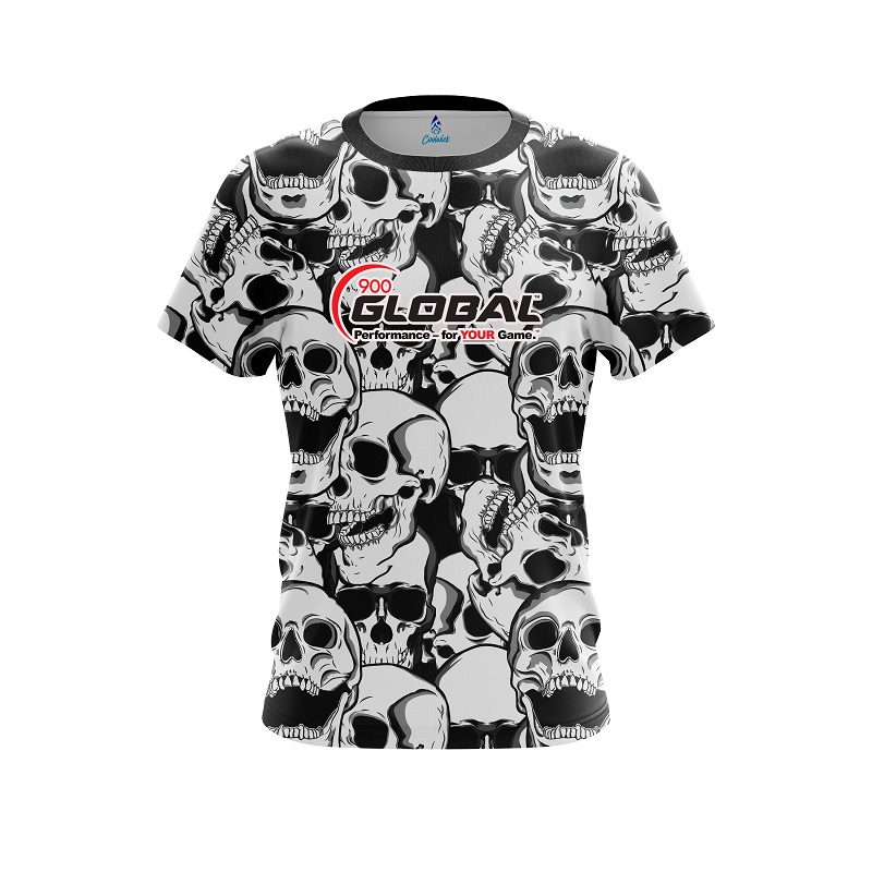900 Global Skeleton Grunge CoolWick Bowling Jersey