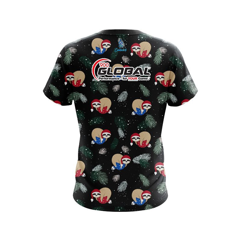 900 Global Sloths Christmas Time CoolWick Bowling Jersey - Image 2