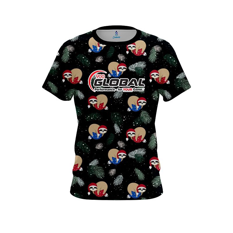 900 Global Sloths Christmas Time CoolWick Bowling Jersey