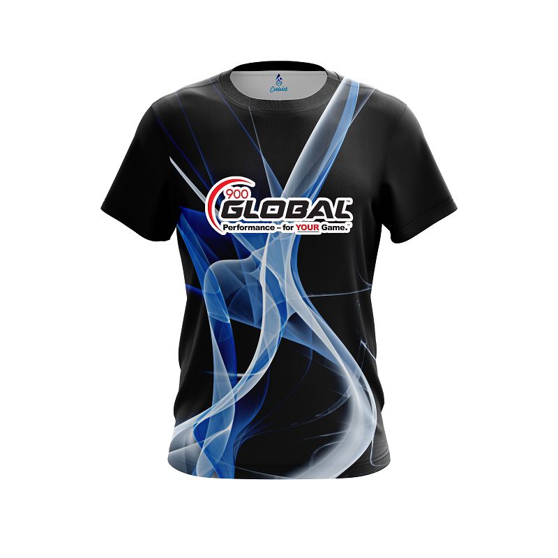 900 Global Smokey Blue Wave CoolWick Bowling Jersey