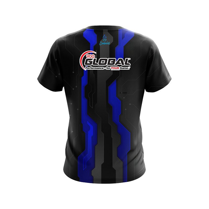 900 Global Sport Technology Blue CoolWick Bowling Jersey - Image 2