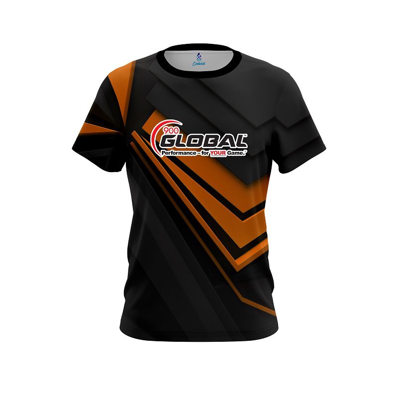900 Global Steaming Dynamic Orange CoolWick Bowling Jersey