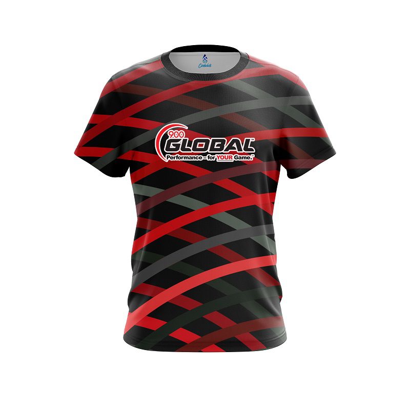 900 Global Turmoil Red CoolWick Bowling Jersey