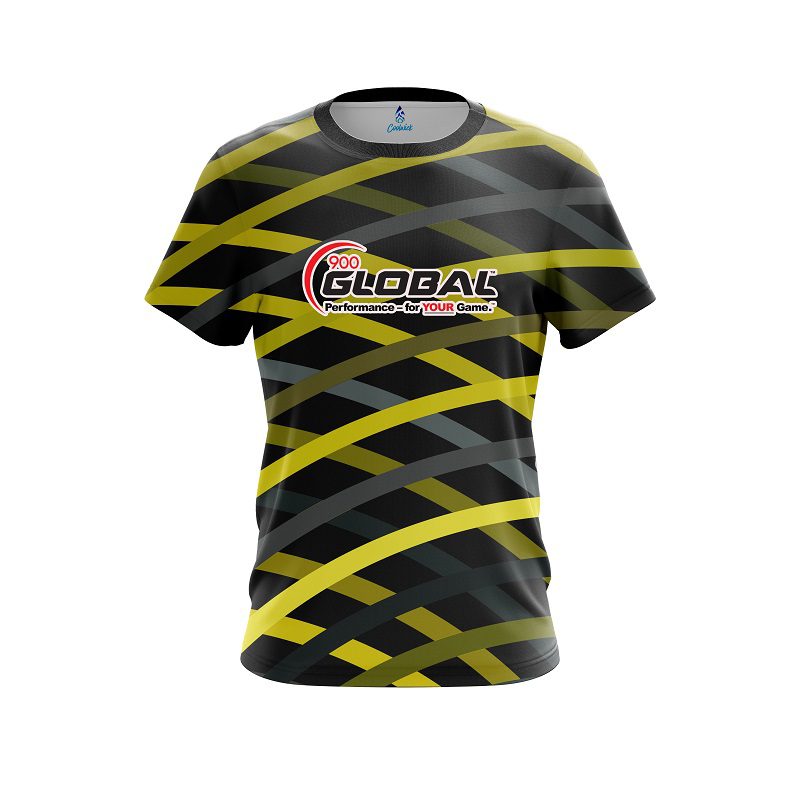 900 Global Turmoil Yellow CoolWick Bowling Jersey